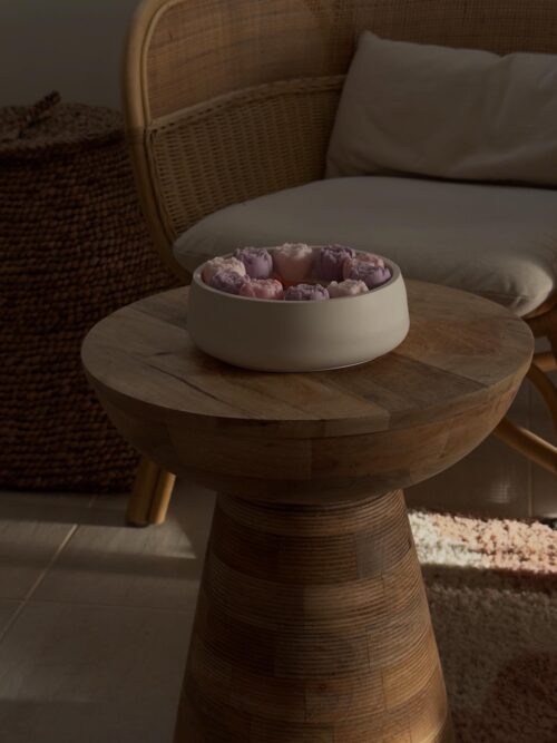 Bougie Pivoines ronde – Image 2