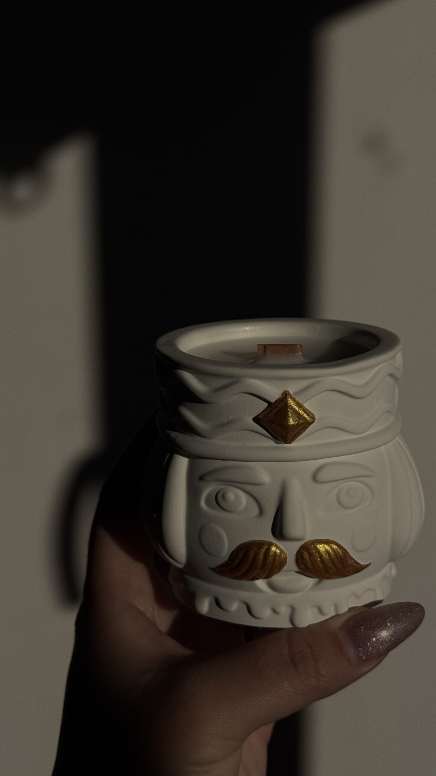 Bougie Pot casse Noisette « Pure White » – Image 2