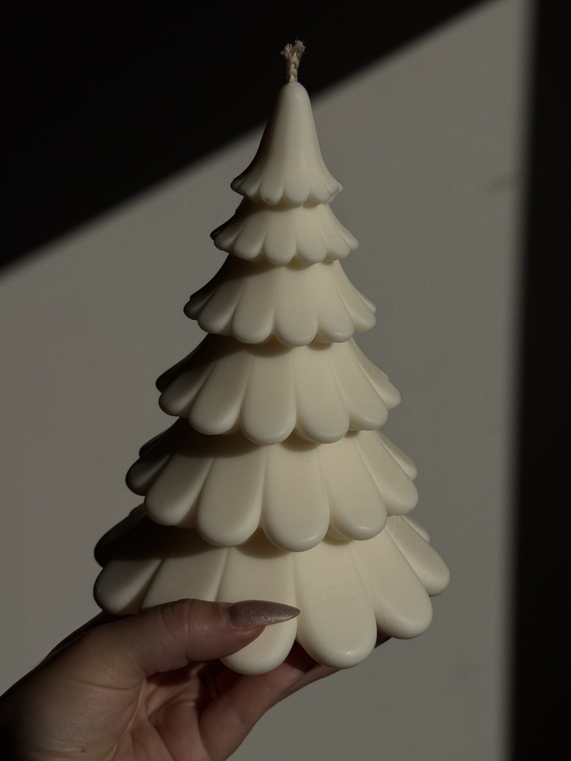 Bougie Sapin Layered « Pure White » – Image 2