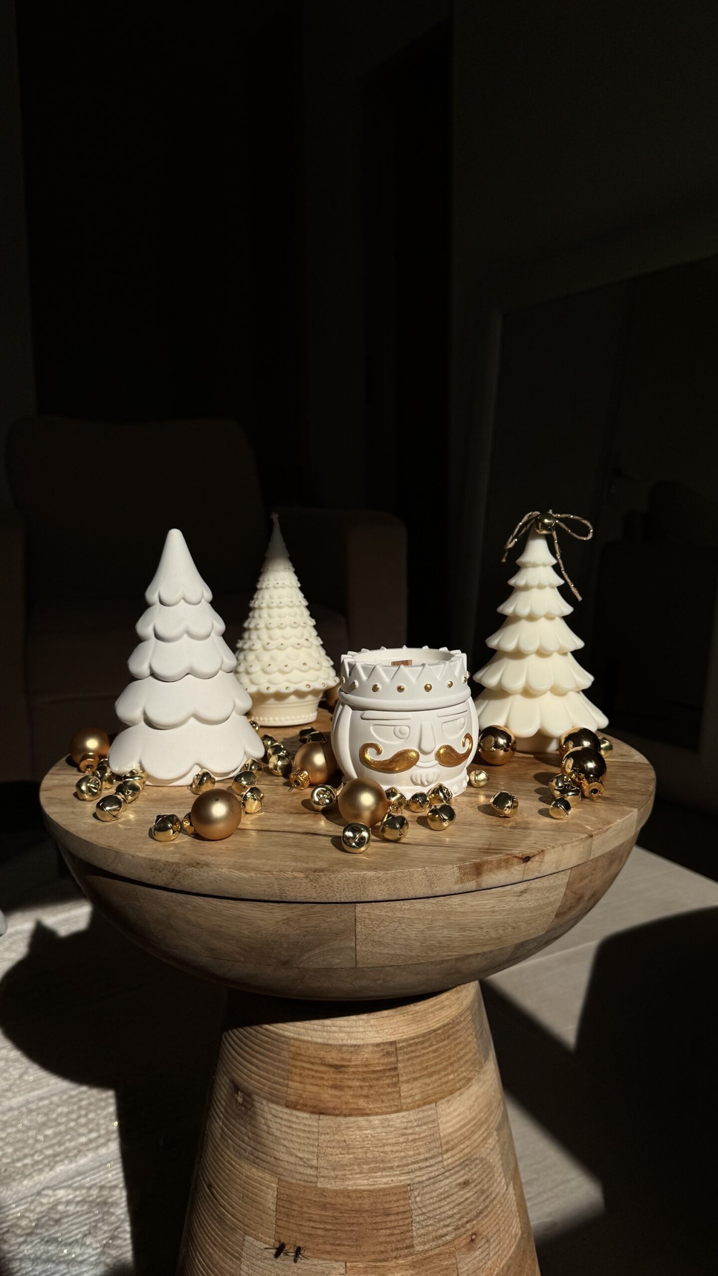 Bougie Sapin boules de Noël « Pure White » – Image 3